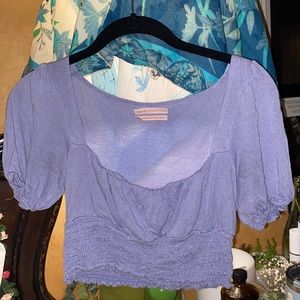 Lilac crop blouse